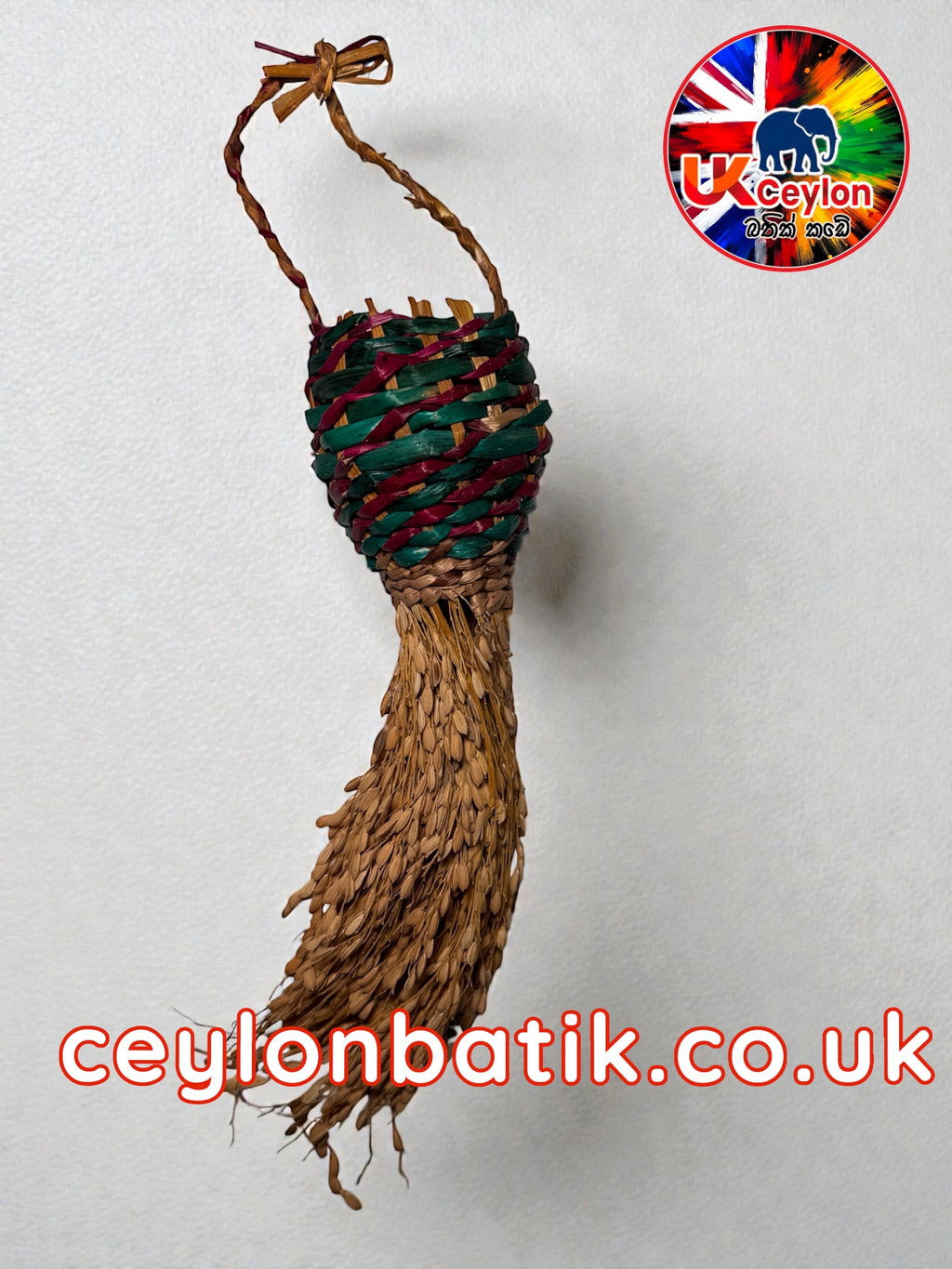 Natural Paddy & Pan Wall Hanging | වී කරල් සහ පං බිත්ති සැරසිලි