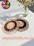 Handwoven Hana Table Mat – 8” | හන වියන ලද table Mat 8” (6 per pack)