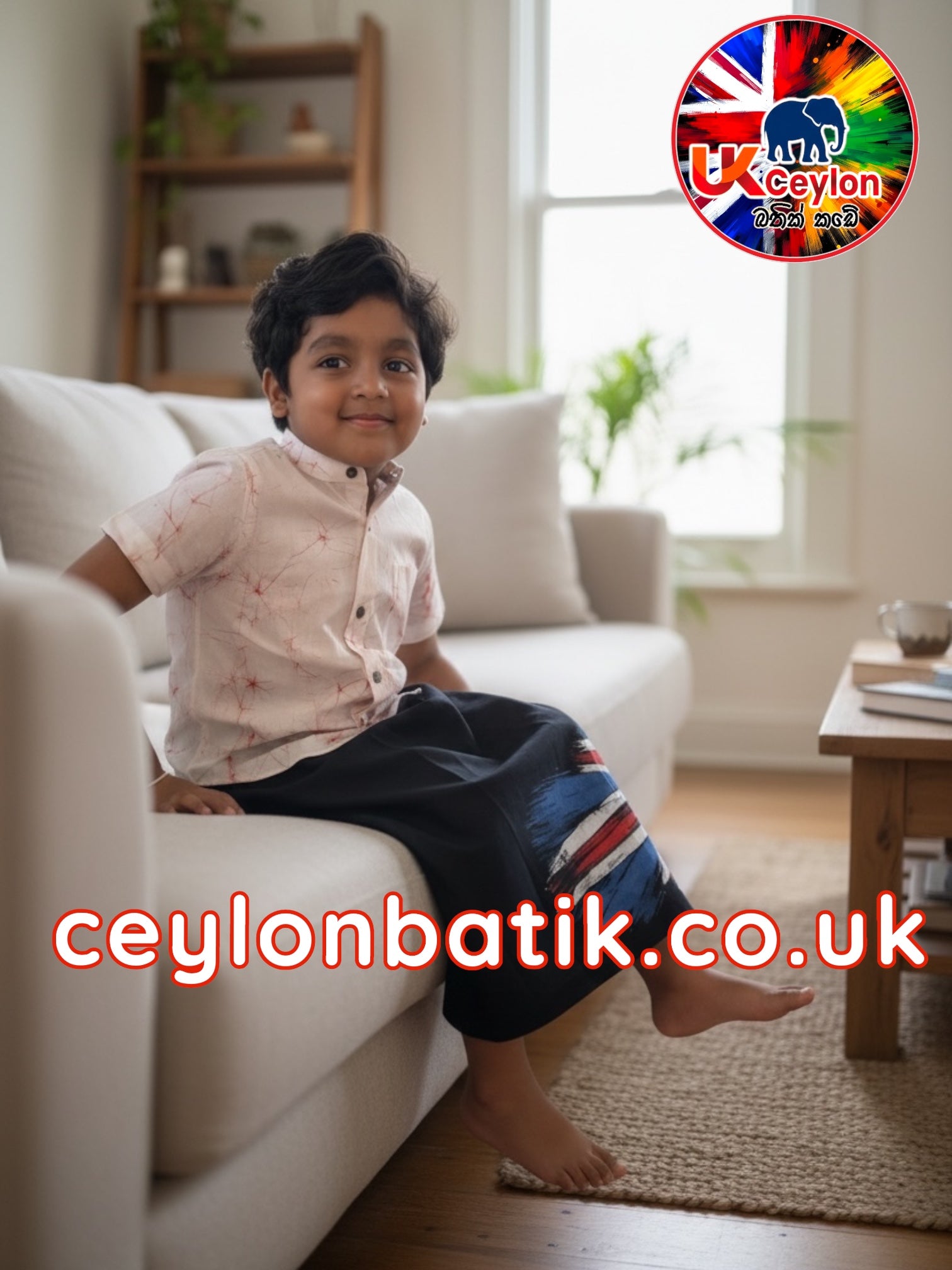 Little Ceylon Avurudu Royal Batik Set – Boys Sarong & Shirt | Awurudu Edition 2026