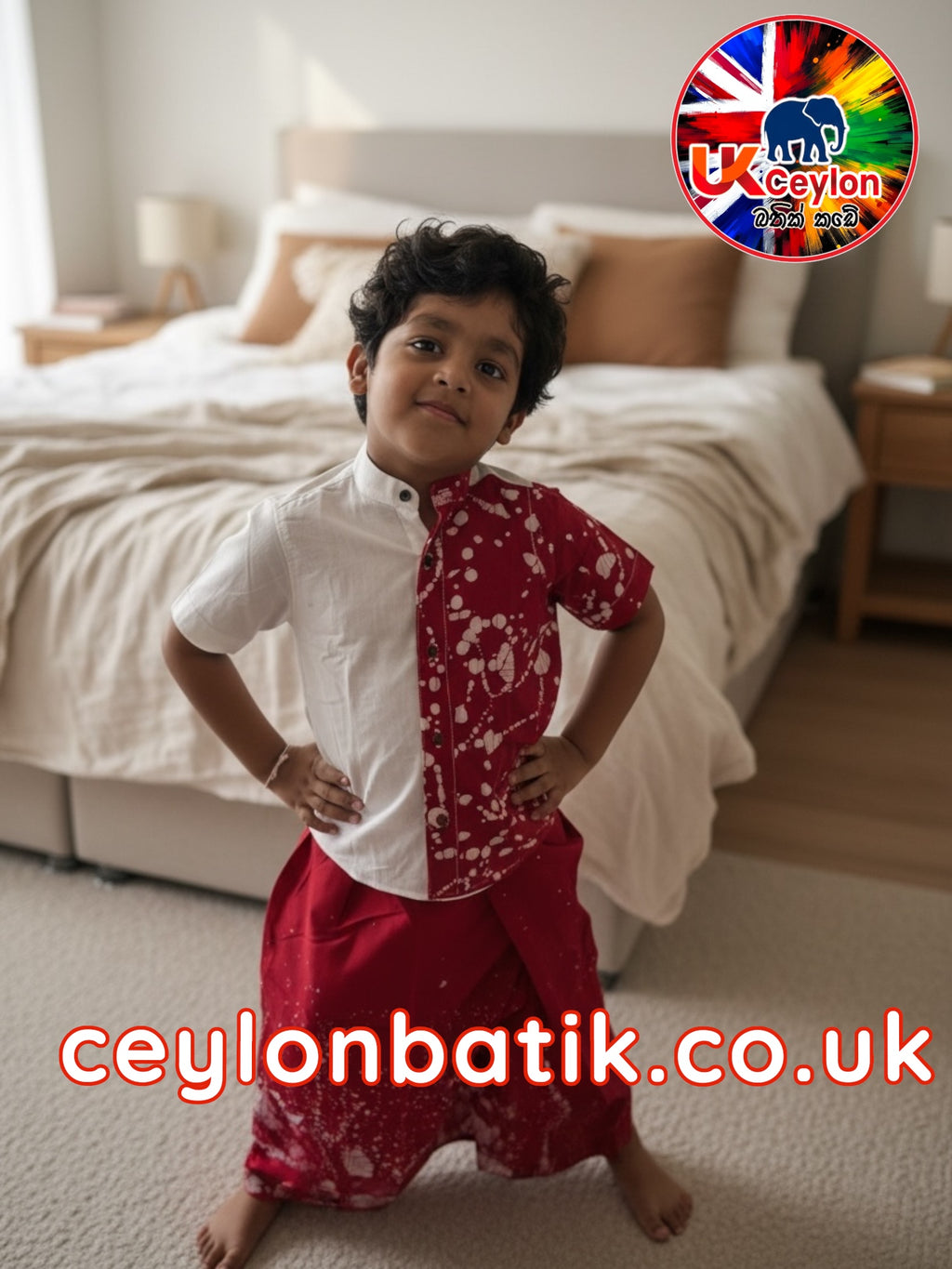 Avurudu Little Prince Batik Sarong & Shirt Set | Awurudu Edition 2026