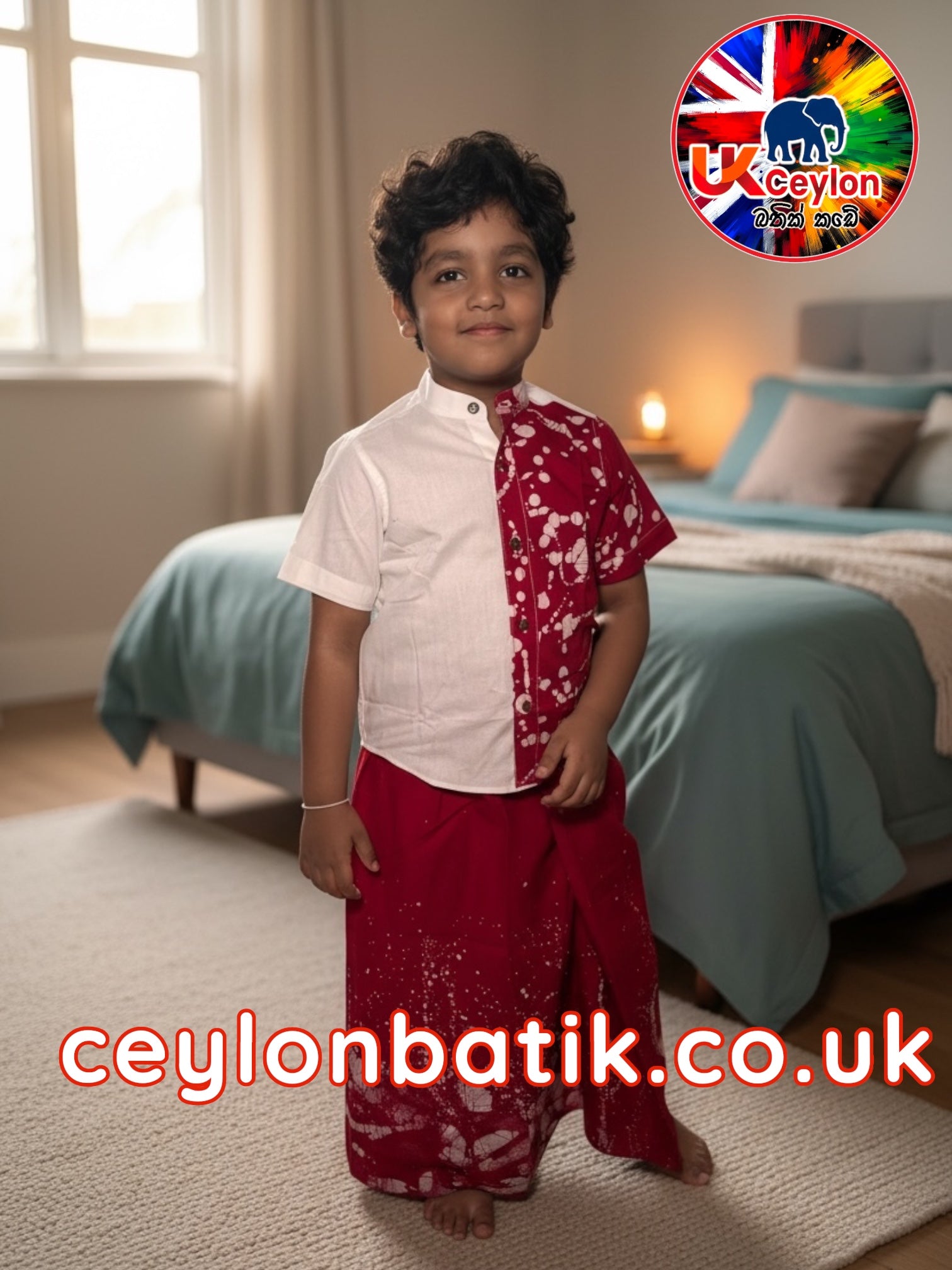 Avurudu Little Prince Batik Sarong & Shirt Set | Awurudu Edition 2026