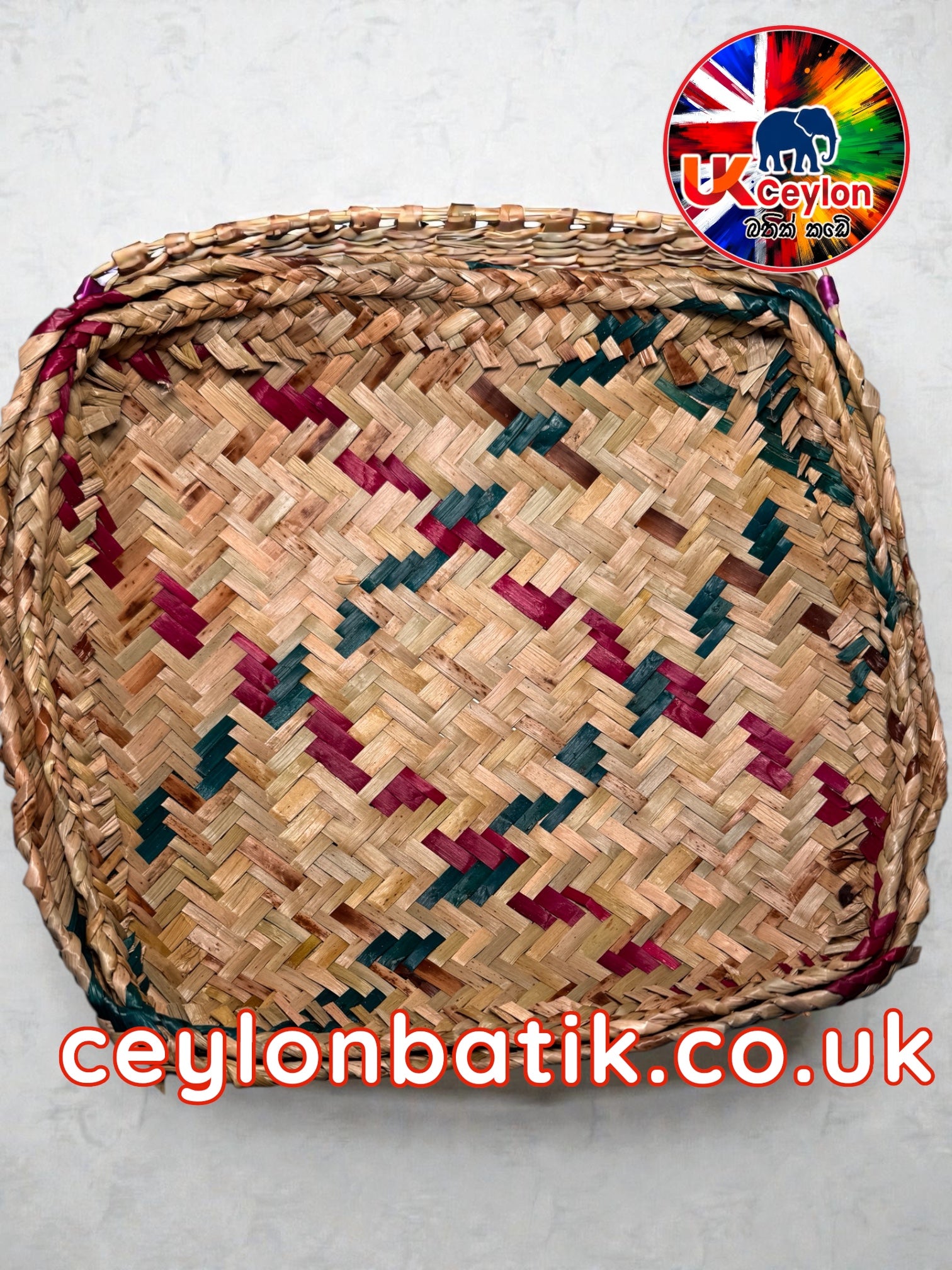 Handwoven Pan Basket 8" | අඟල් 8 පං වට්ටිය | අවුරුදු කැවිලි වට්ටි
