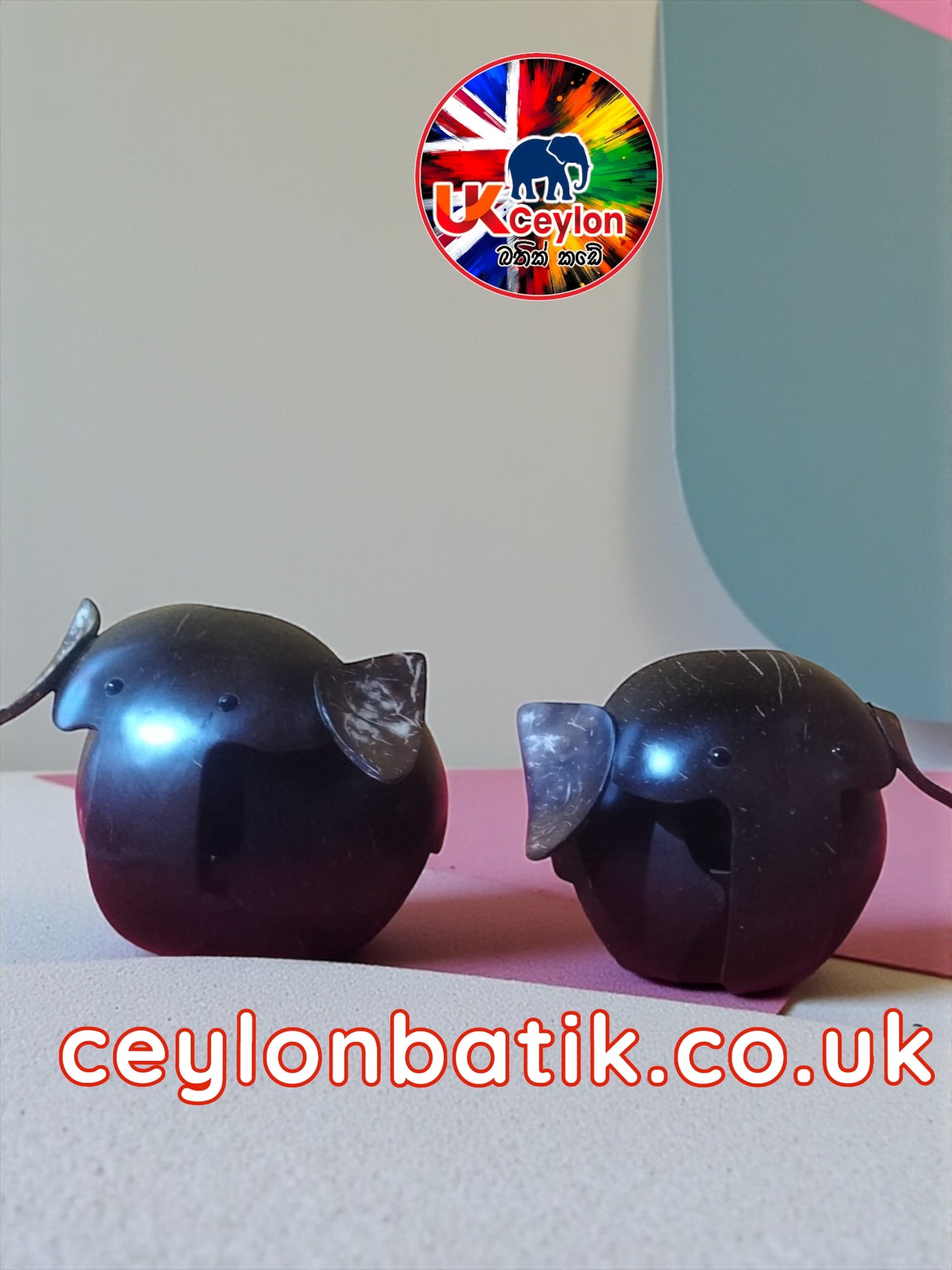 CocoNod Artisan Elephant Décor | ඔලුව හොල්ලන අලි පැටව – පොල්කටු වලින් සාදන ලද