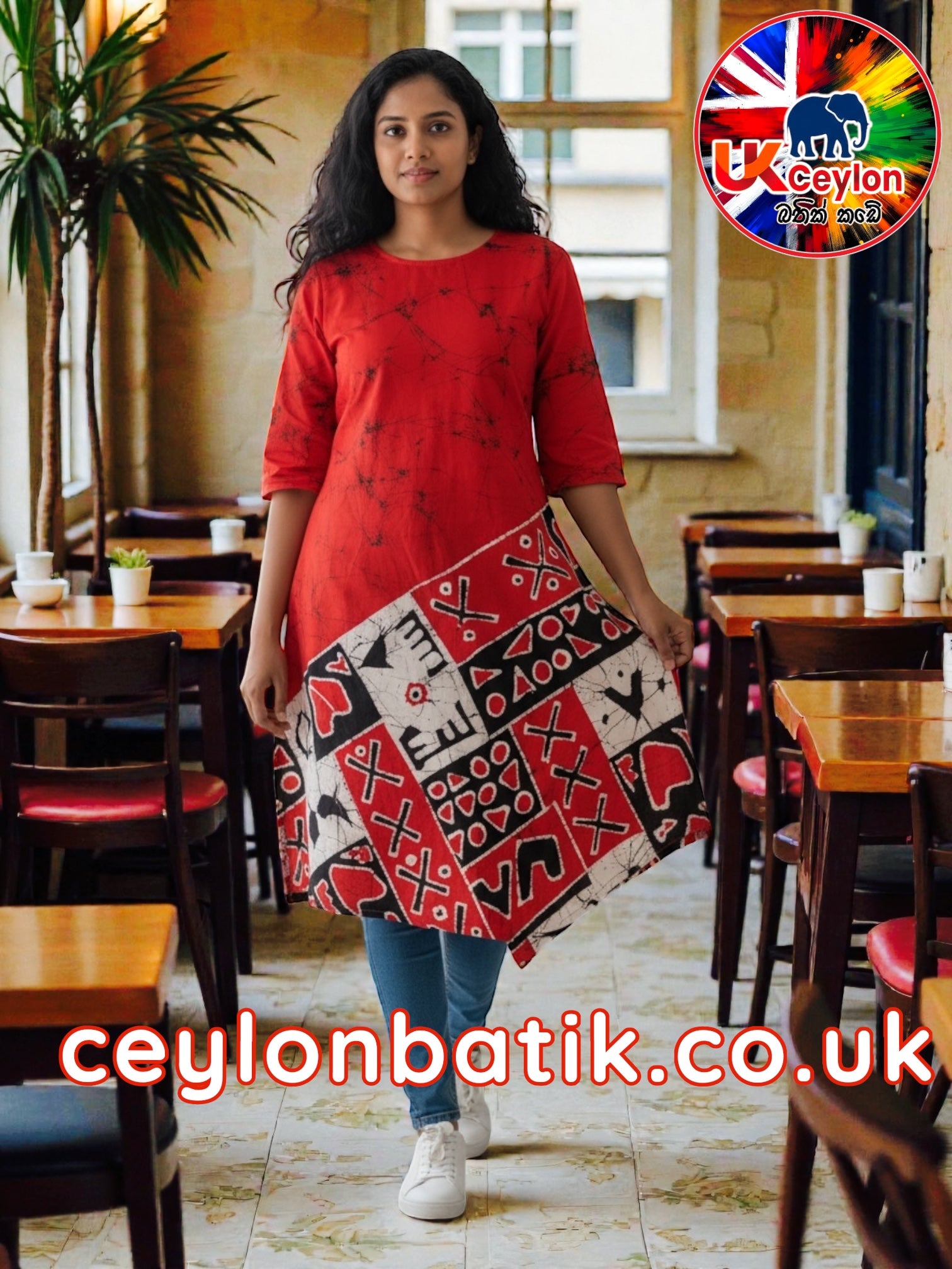 Handcrafted Batik Long Frock / Top | Awurudu Edition 2026