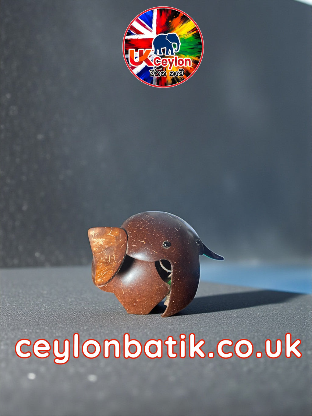 CocoNod Artisan Elephant Décor | ඔලුව හොල්ලන අලි පැටව – පොල්කටු වලින් සාදන ලද