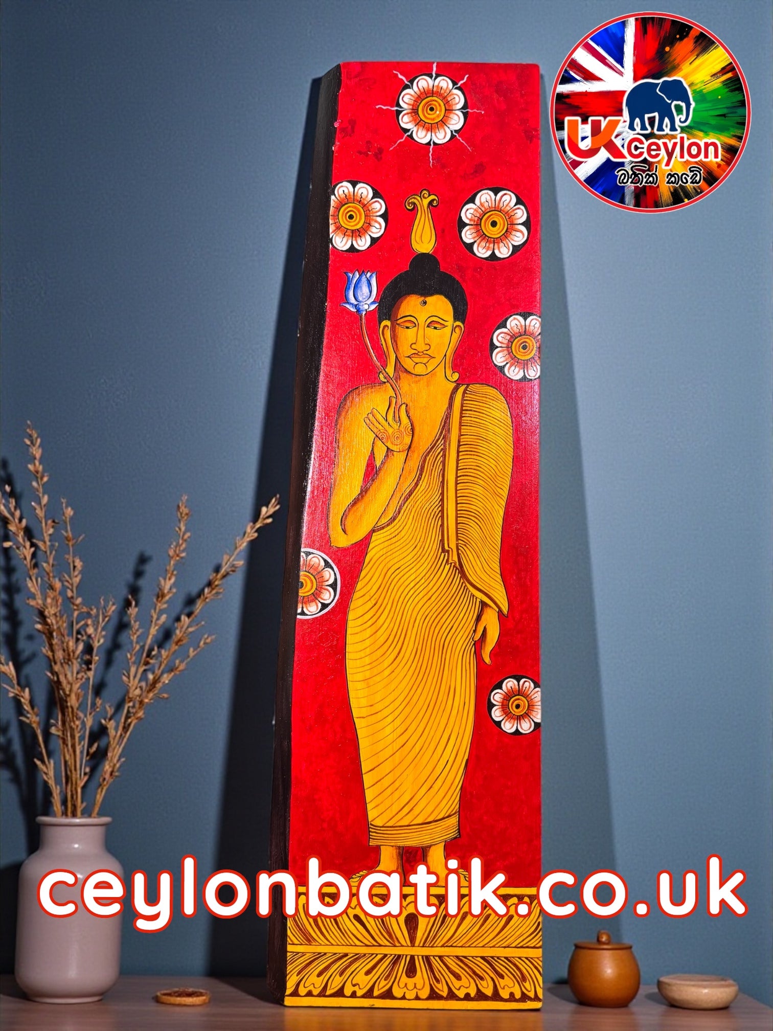 Sri Lanka Heritage Buddha Wall Décor | Ceylon Serenity Buddha Wooden Wall Art