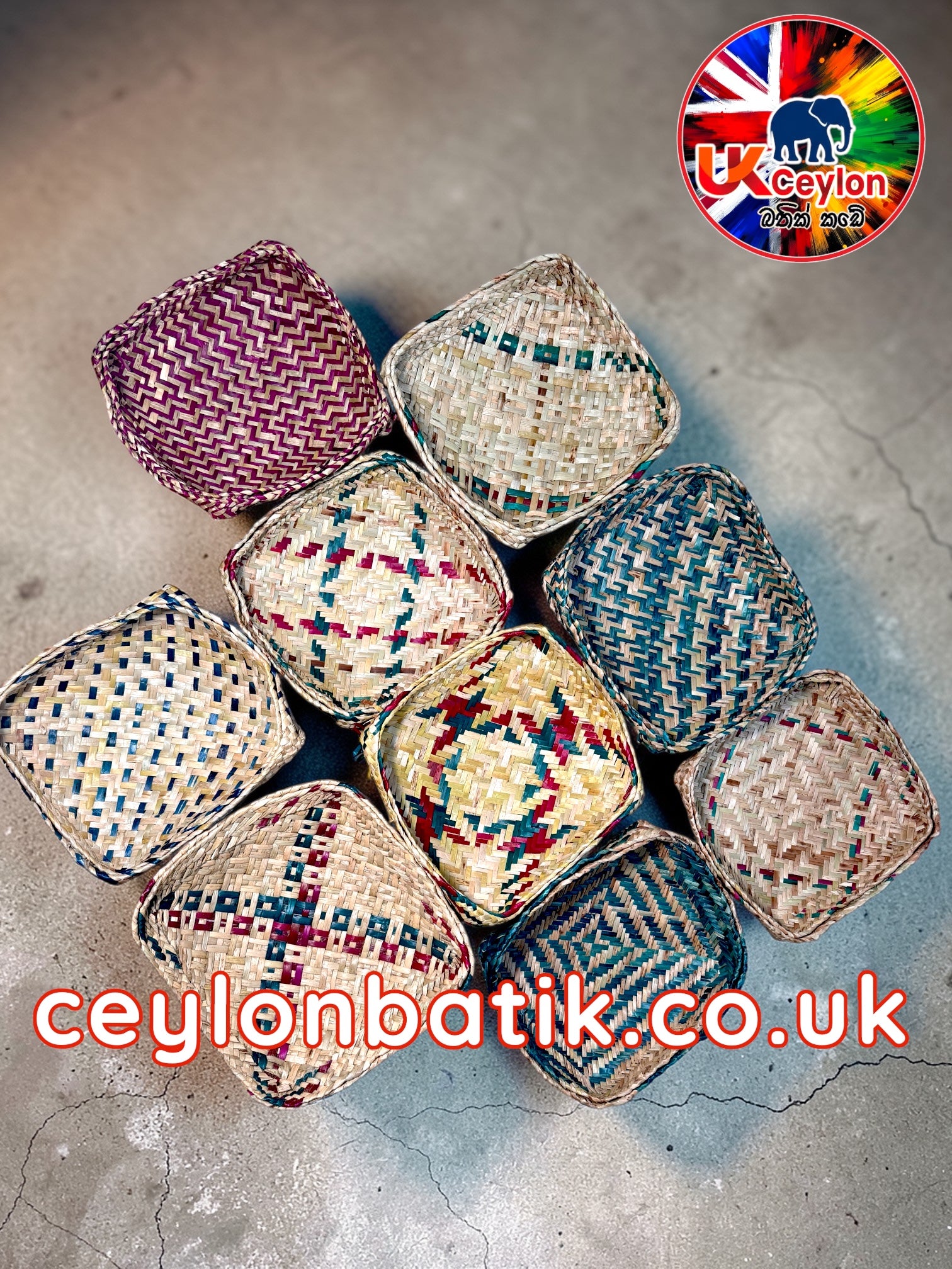 Handwoven Pan Basket 8-10" | අඟල් 8-10 පං වට්ටිය | අවුරුදු කැවිලි වට්ටි
