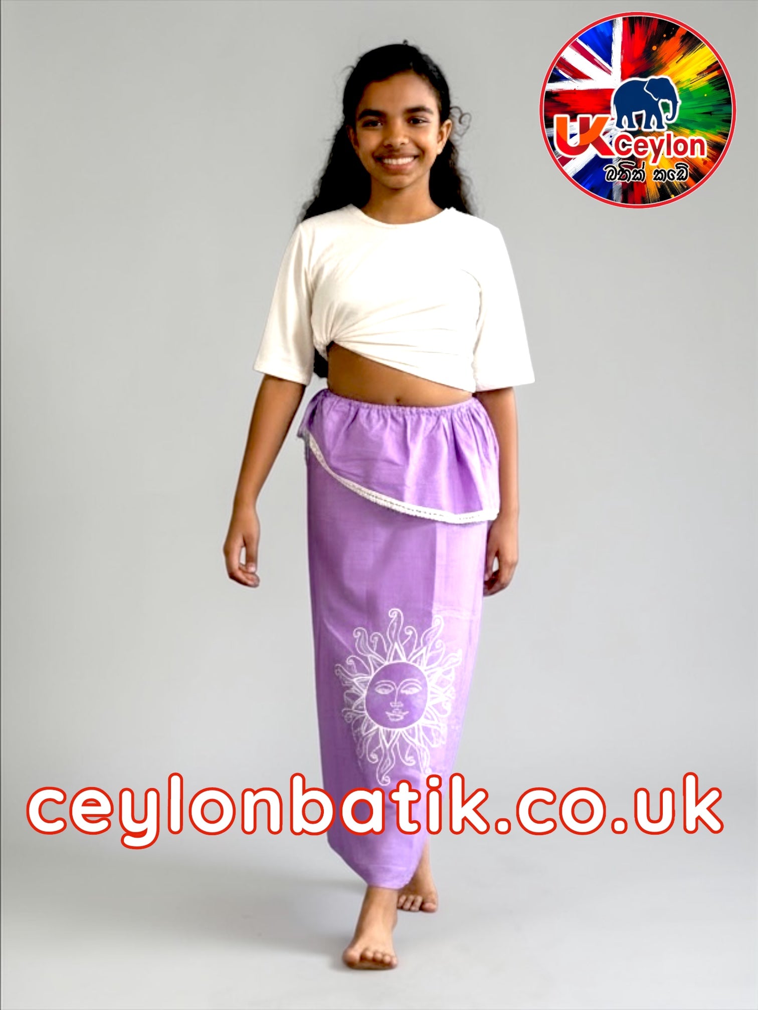 Little Ceylon Princess – Girls Cultural Dress (Lungi Only)