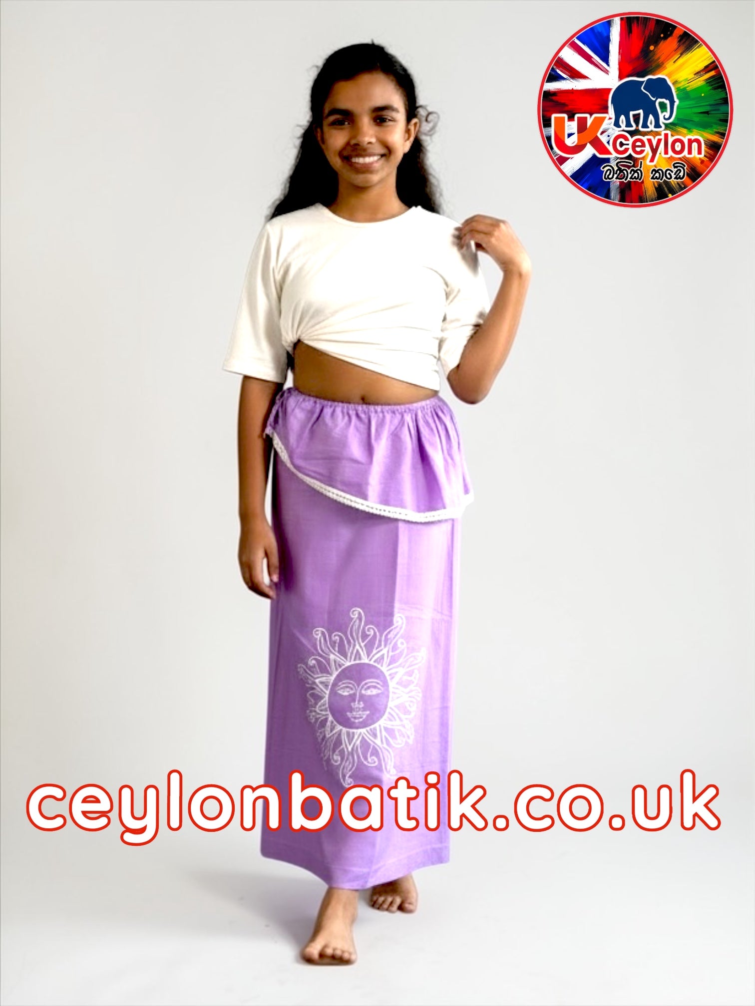 Little Ceylon Princess – Girls Cultural Dress (Lungi Only)