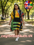 Handcrafted Batik Short Frock – UK & Sri Lanka Flag Edition